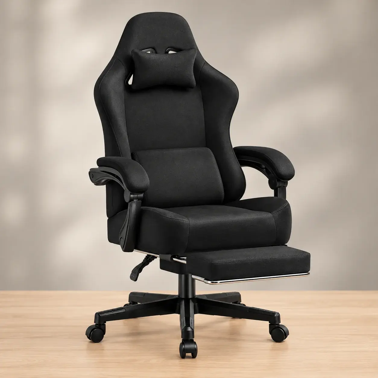 GTPLAYER Chaise Gaming Ergonomique avec Dossier Inclinable à 160°, Fauteuil Respirant avec Repose-Pieds Extensible