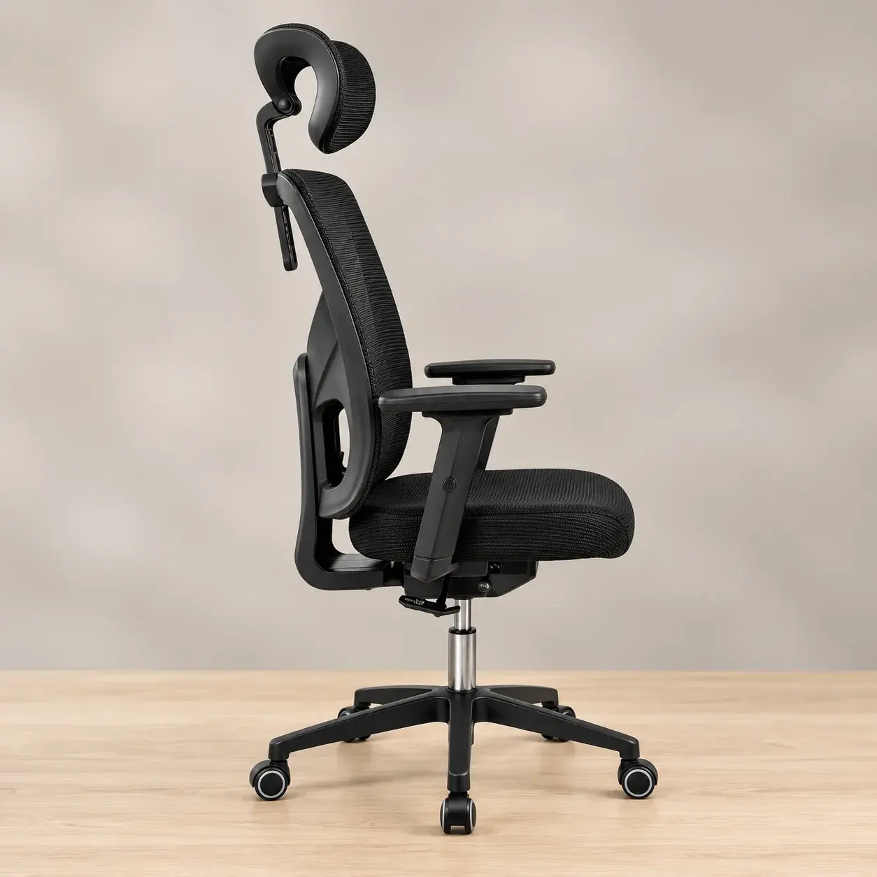 Chaise de Bureau Ergonomique HiMISS en Maille avec Appui-Tête, Support Lombaire, Hauteur Réglable, Rotation 360°
